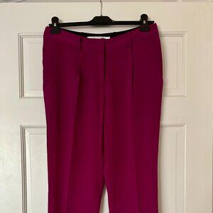 Diane von Furstenberg Jacque Cady Crepe Fuchsia Trousers
